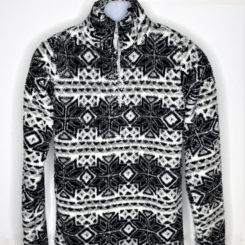 Prince & Fox Long Sleeve Pullover Zip Fleece Size XS/TP Women's Top Cozy